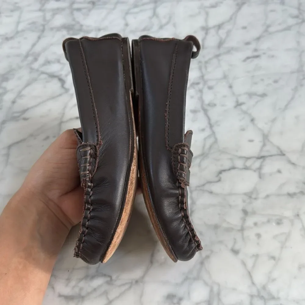 Janie & Jack Leather Penny Loafers Sz 13